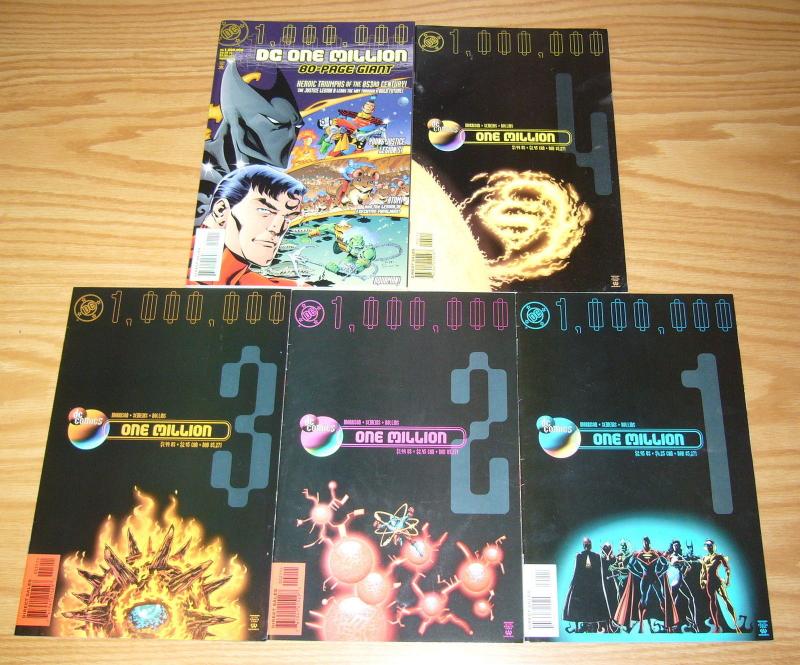 DC One Million #1-4 VF/NM complete series + 80 page giant - grant morrison set