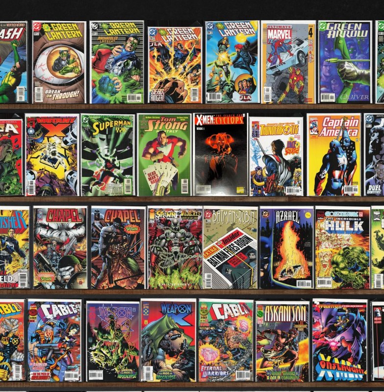 Huge Lot 150+ Comics with X-Man, Green Lantern, Hardcase, The Flash & More!