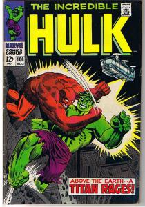 HULK #106, FN to FN+, Bruce Banner, Severin, vs Missing Link, 