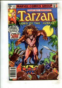 TARZAN #13 (6.0) LION GOD!! 1977