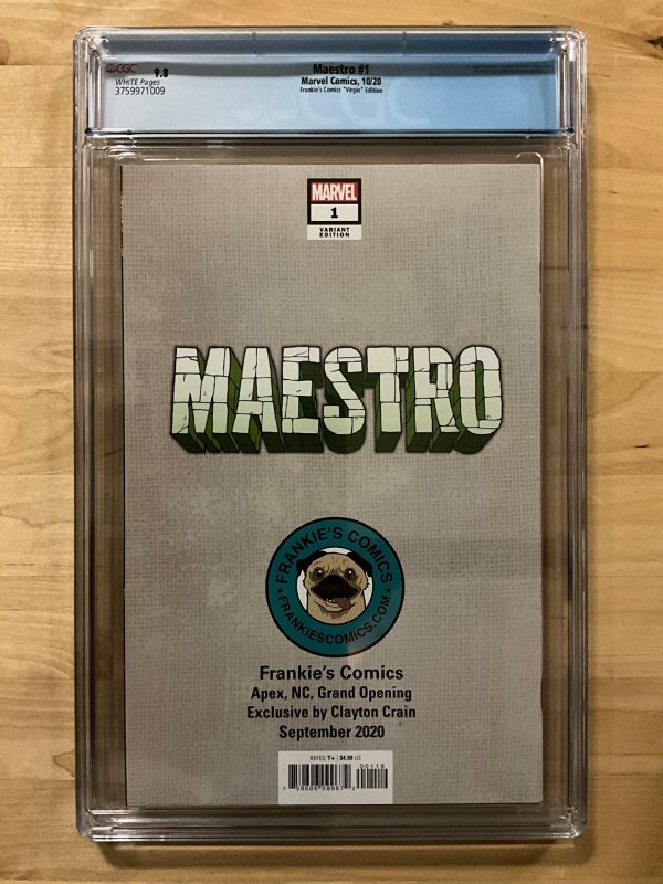 Maestro #1 Clayton Crain Virgin Edition(2020) CGC 9.8