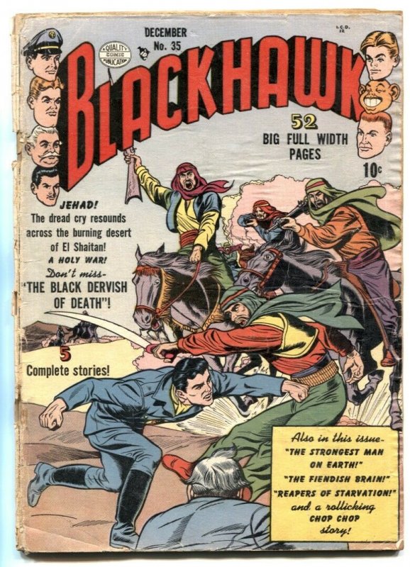 Blackhawk Comics #35 1950- Golden Age G- 