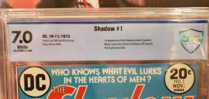 The Shadow #1 CBCS 7.0 White Pages Dc Comics Bronze Age Mike Kaluta