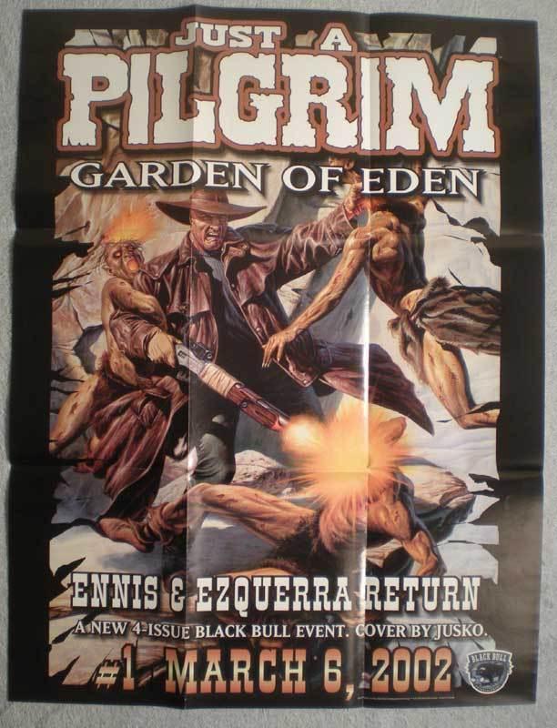 JUST A PILGRIM Promo poster, Joe Jusko, 19x25, Unused, Garth Ennis