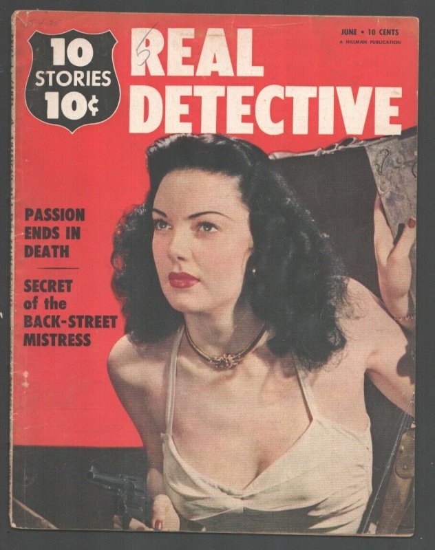 Real Detective 6/1951-Gun Moll cover-cat burglar-Crime-mystery-terror-exploit...