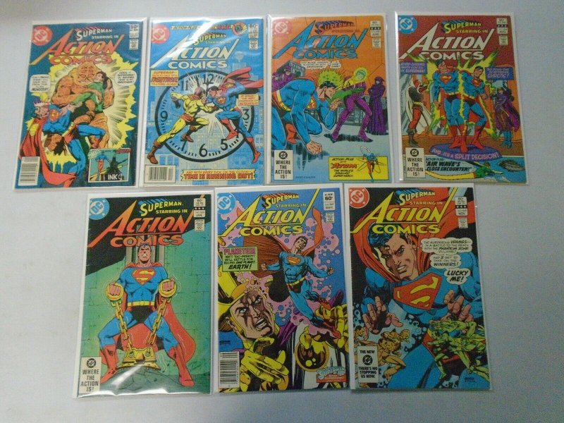 Action Comics lot 21 different from #511-578 avg 6.0 FN (1980-86)