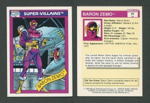 1990 Marvel Comics Card  #53  (Baron Zemo)  NM