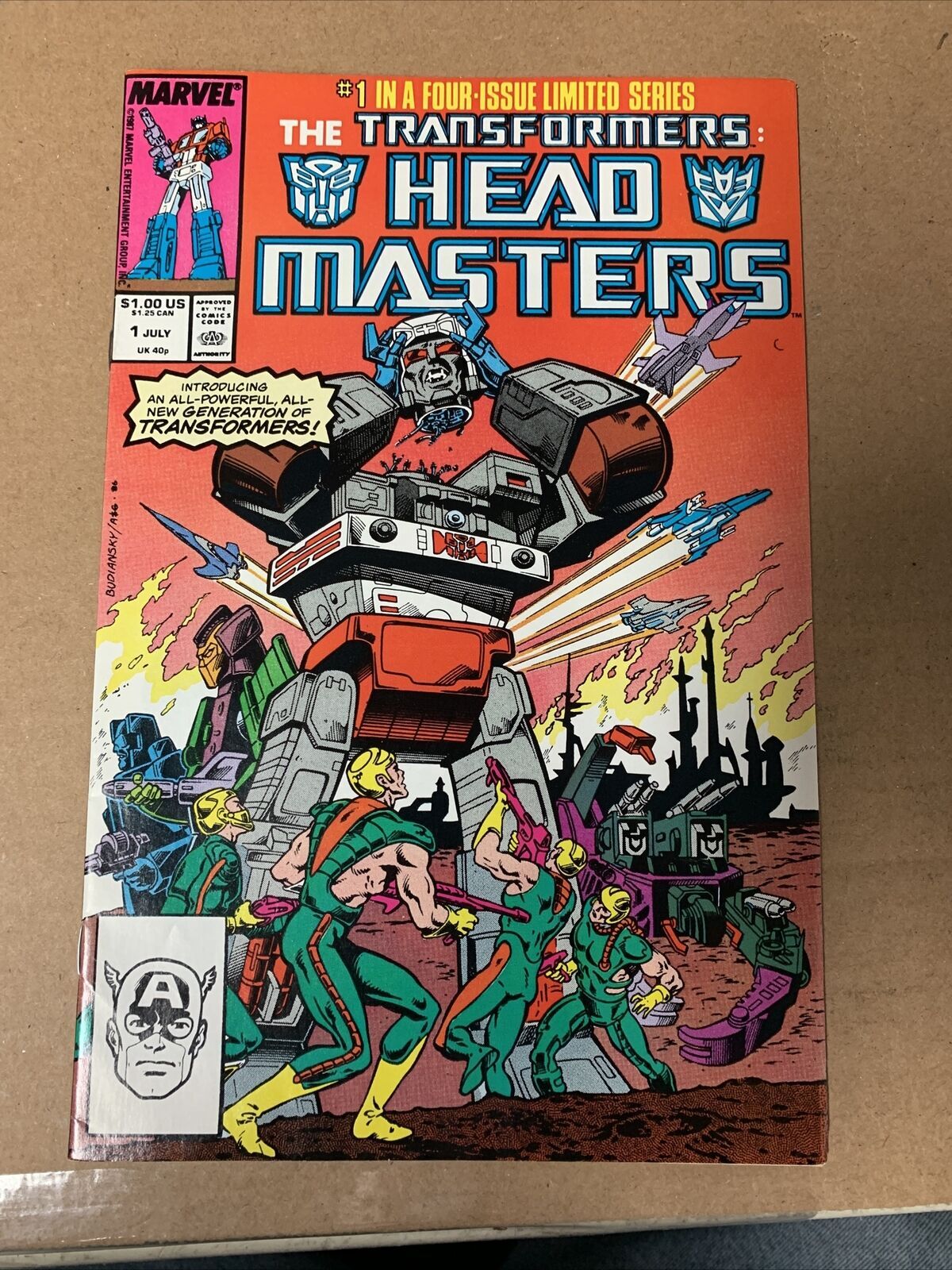 TRANSFORMERS HEADMASTERS 1 4 Complete Set! Marvel Comics 1 2 3 4