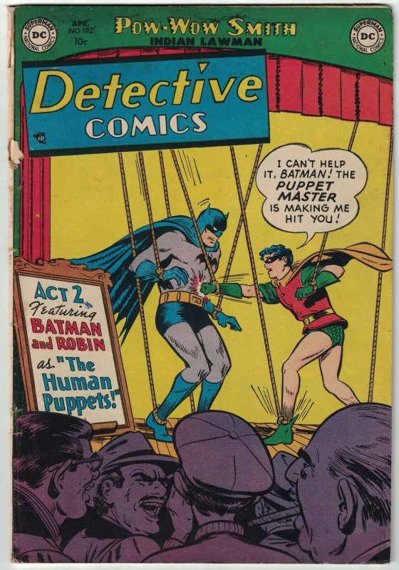 Detective Comics #182 GD april 1952 - batman & robin -pow-wow smith - puppets 