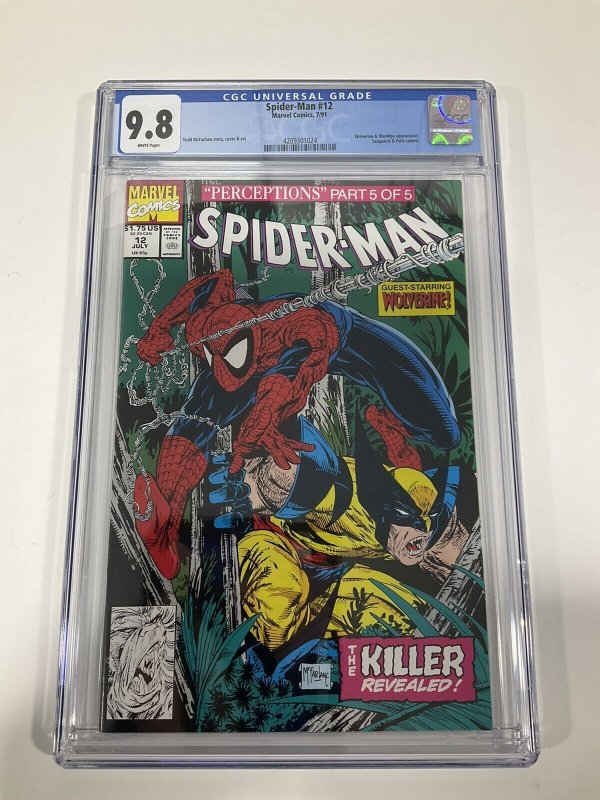 SPIDER-MAN 12 CGC 9.8 WHITE PAGES MARVEL 1991