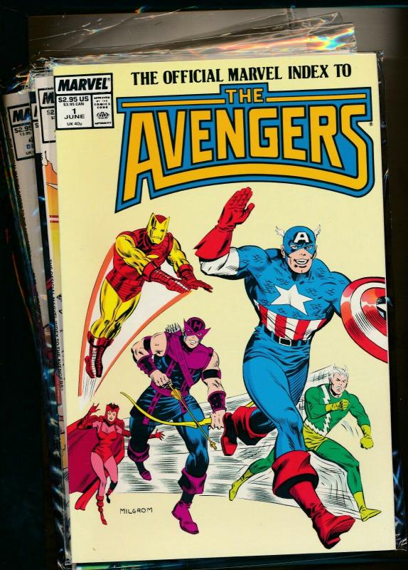 MARVEL set of 7- OFFICIAL INDEX TO THE AVENGERS #1-#7 1987/'88 VF (PF741) 