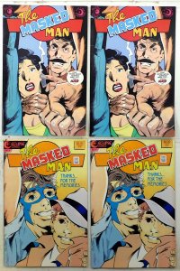 Masked Man Lot of 4 #5 x2, 9 x2 (1985) Eclipse Comics 1st Print Comic Books