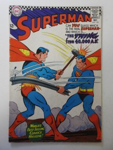 Superman #196 (1967) VG Condition centerfold detached top staple