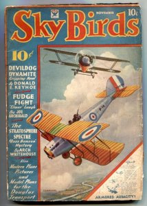 Sky Birds Pulp November 1934- Devildog Dynamite VG-
