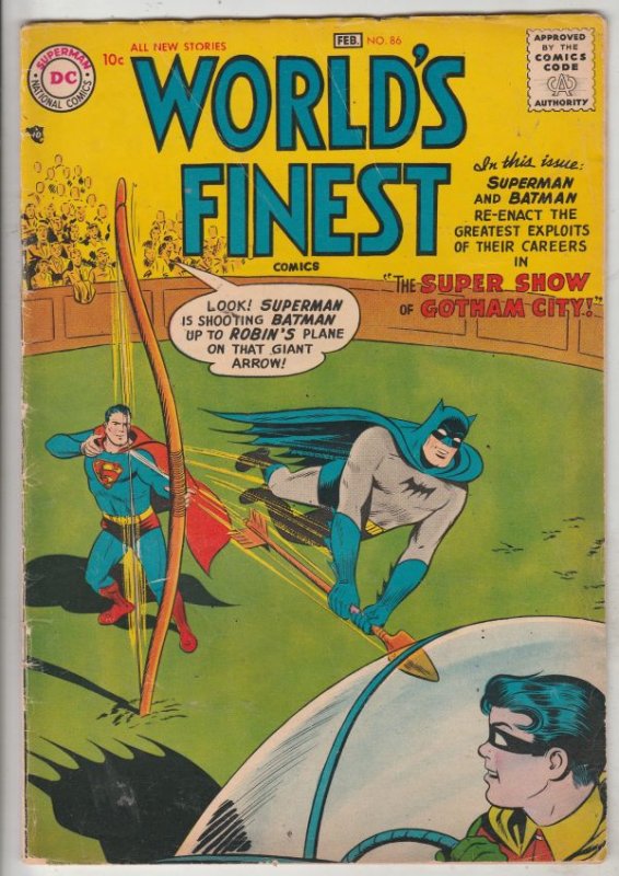 World's Finest #86 (Feb-57) FN/VF Mid-High-Grade Superman, Batman, Robin