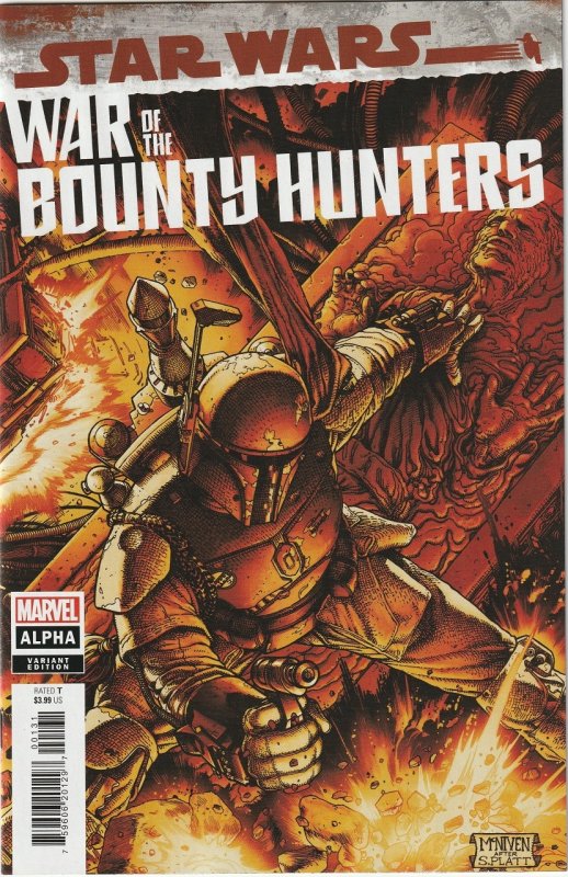 STAR WARS WAR OF THE BOUNTY HUNTERS ALPHA # 1C (2021) MCNIVEN CRIMSON VARIANT