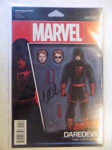 DAREDEVIL # 1 MARVEL ACTION FIGURE VARIANT SIGNED CHARLES SOULE COA