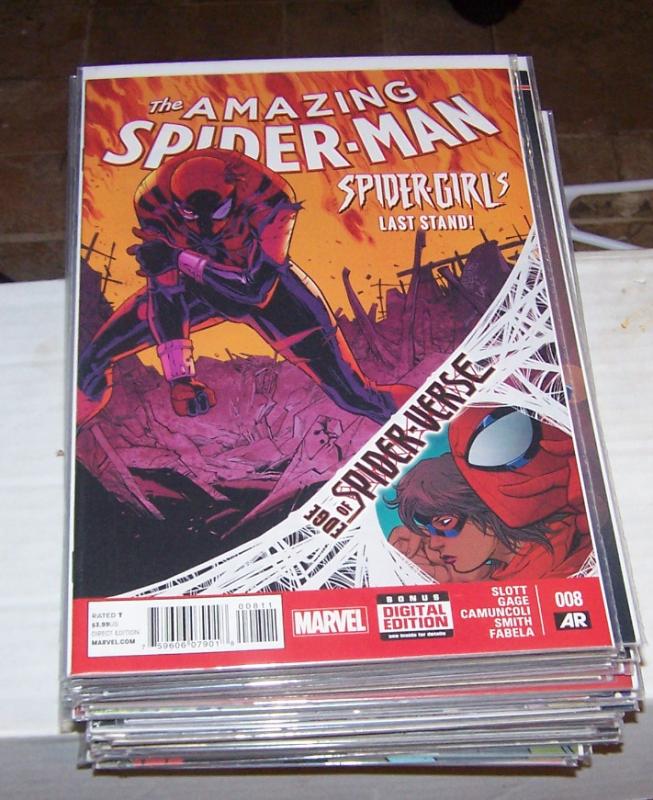 Amazing Spider-Man #  8 ( 2014, Marvel)  edge of spider-verse  spider-girl +silk