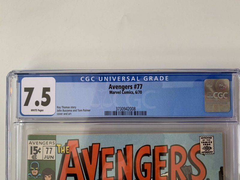 Avengers #77 CGC 7.5 John Buscema