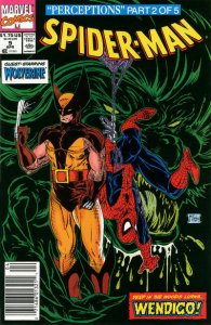 Spider-Man #9 (Newsstand) VF ; Marvel | Todd McFarlane Wolverine