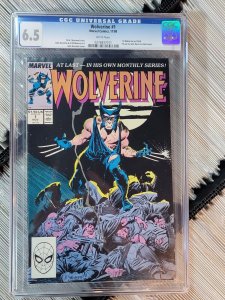 CGC 6.5 Wolverine #1 Comic Book 1988 1st Wolverine as Patch Buscema Cover