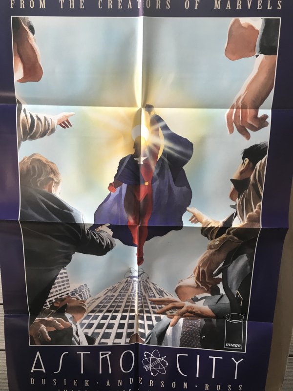 ASTRO CITY #1 Promo poster : Image 1995 NM; Alex Ross art, scarce