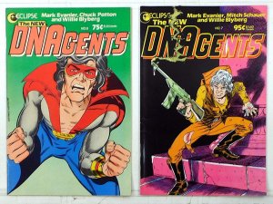 The New DNAgents Lot of 2 #6, 7 (1986) Eclipse Comics 1st Print Comic Books