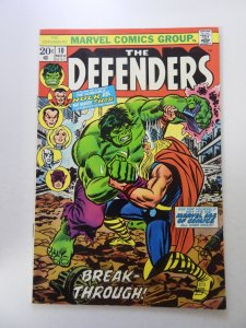 The Defenders #10 (1973) Hulk vs. Thor Battle VF condition