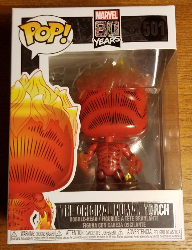 Funko Pops Marvel 80 Years Original Human Torch #501