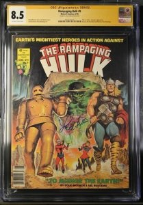 Rampaging Hulk #9 1978 Marvel Comics CGC 8.5 SS Signed Lou Ferrigno