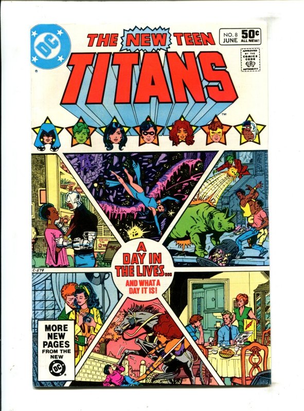 New Teen Titans 2PC #7-8 - KEYS / Origin Cyborg (8.0/8.5) 1981