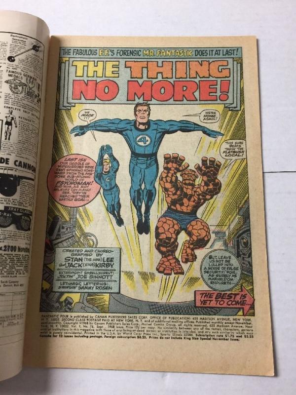 Fantastic Four 78 4.0 Vg Very Good