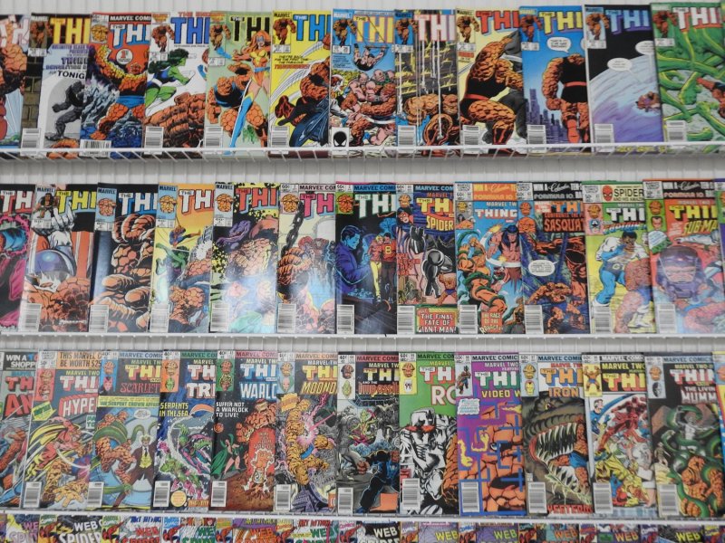 Huge Lot 180+ Comics W/ Thing, Two-in-One, Hulk, Daredevil+ Avg Fine+ Condition!