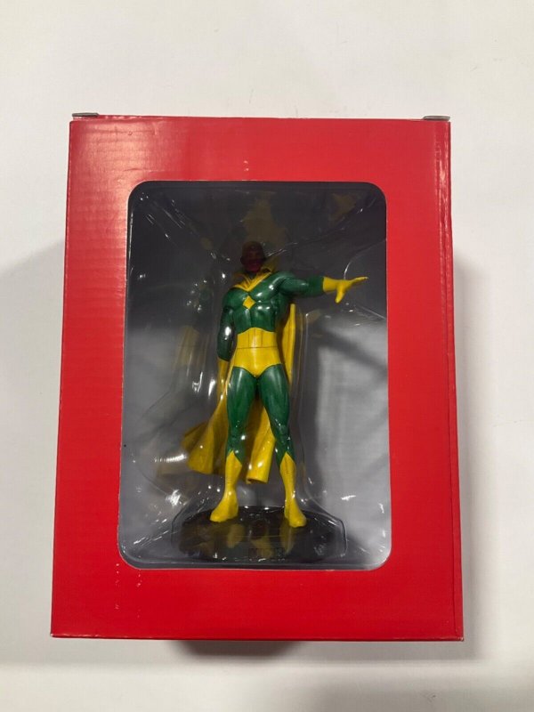 Vision Fact File Marvel 5” Statue In Box Has Light Wear Statue is Mint Marvel 