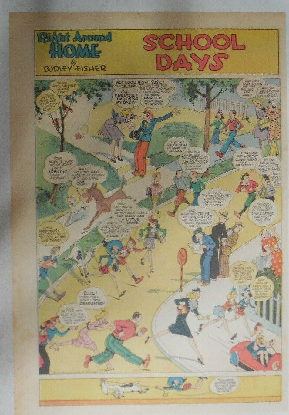 Flying Jenny Sunday Page by Russell Keaton from 3/10/1940 Size 11 x 15 inches 