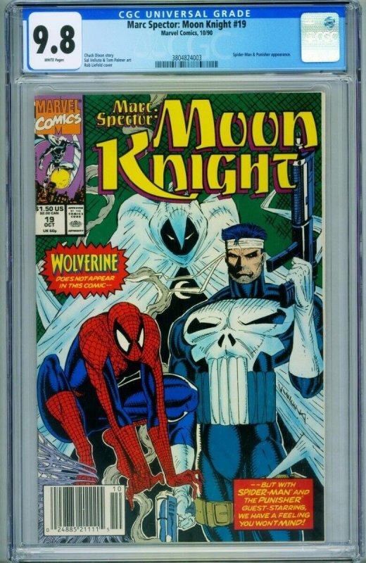 Marc Spector Moon Knight #19 CGC 9.8 comic book NEWSSTAND VARIANT-3804824003