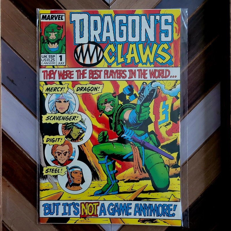 DRAGON'S CLAWS #1 VF/NM 9.0 (Marvel UK 1988) 1st app DRAGON, Premiere issue!