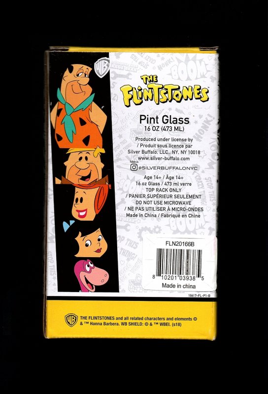 HANNA-BARBERAS ‎THE FLINTSTONES | FAMILY IN CAR | TOON TUMBLER | 16OZ PINT | NIB