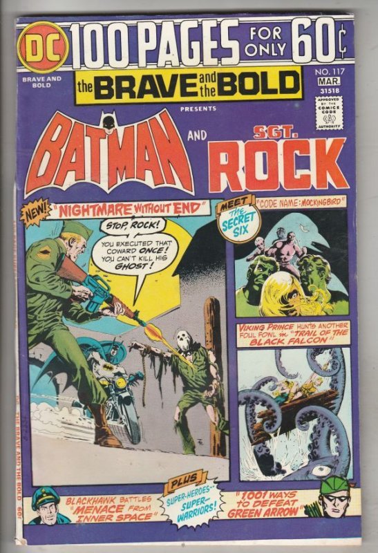 Brave and the Bold, The #117 (Mar-75) NM- High-Grade Batman, Sgt.Rock