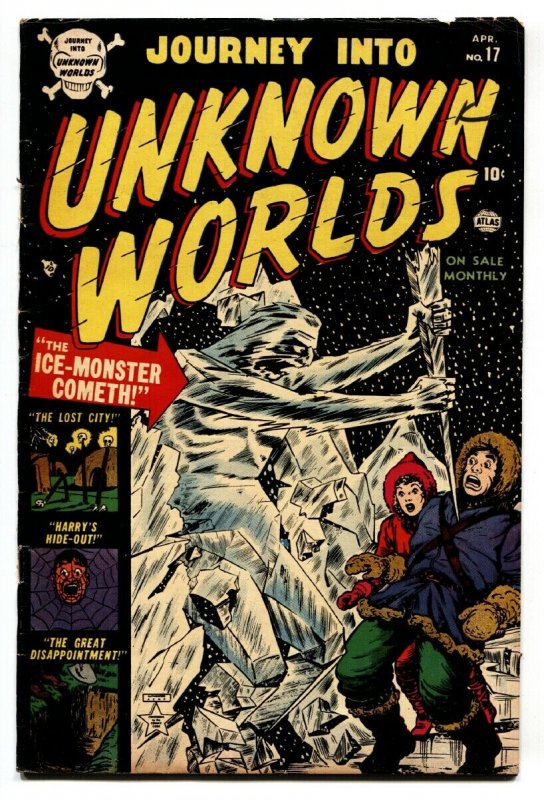 Journey Into Unknown Worlds #17 1953-Atlas-pre-code horror-Bill Everett cover 