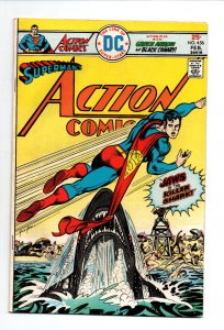 Action Comics #456 - Superman - shark - Jaws Homage cover - 1976 - FN