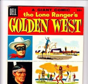 Lone Ranger, The Golden West Dell Giant 3 Strict 8.5 VF+ High-Grade(Aug-55)