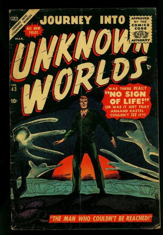 Journey into Unknown Worlds #43 1956- Atlas Horror- Krigstein G 