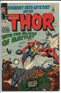JOURNEY INTO MYSTERY #117 1965-MARVEL-THOR-JACK KIRBY-STAN LEE-vf/nm