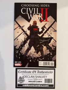 Civil War 2 II #1  Choosing Sides VF+ Variant Signed Shalvey (2016)
