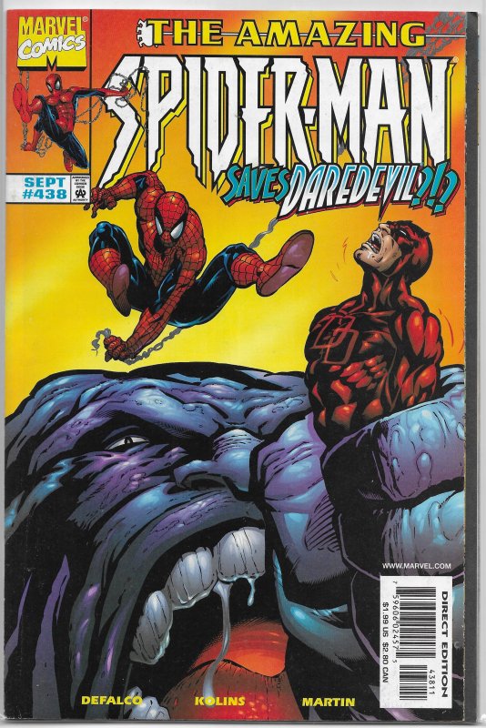 Amazing Spider-Man   vol. 1   #438 VG DeFalco/Kolins, Daredevil