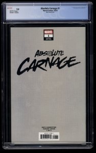 Absolute Carnage #1 CGC NM/M 9.8 White Pages Hotz Variant