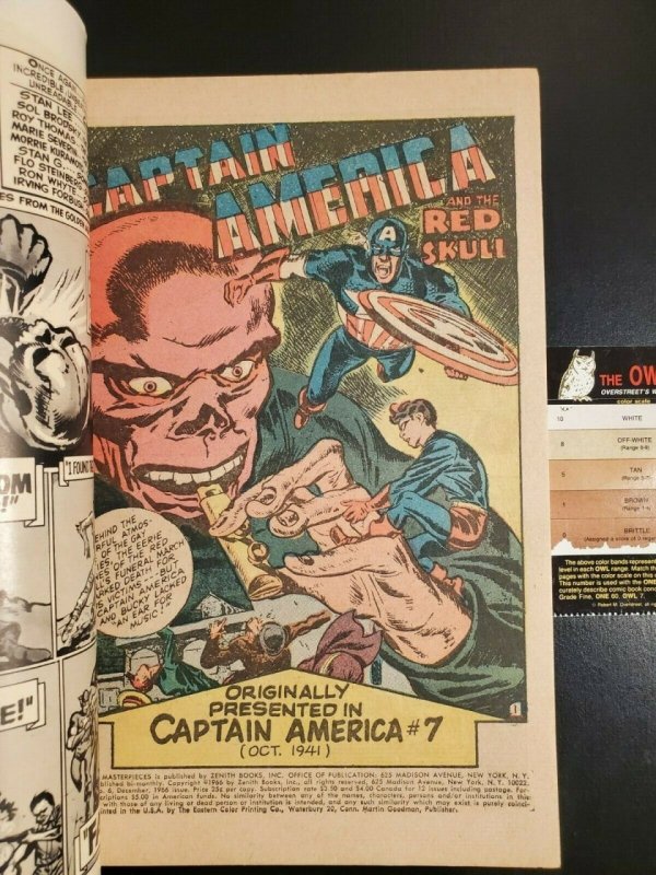 Fantasy Masterpieces #6 (1966) F+ (6.5) Kirby cover, reprints Captain America 7|