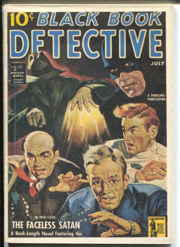 Black Book Detective 7/1942-James Hanos reprint-Faceless Satan Black Bat-VF 