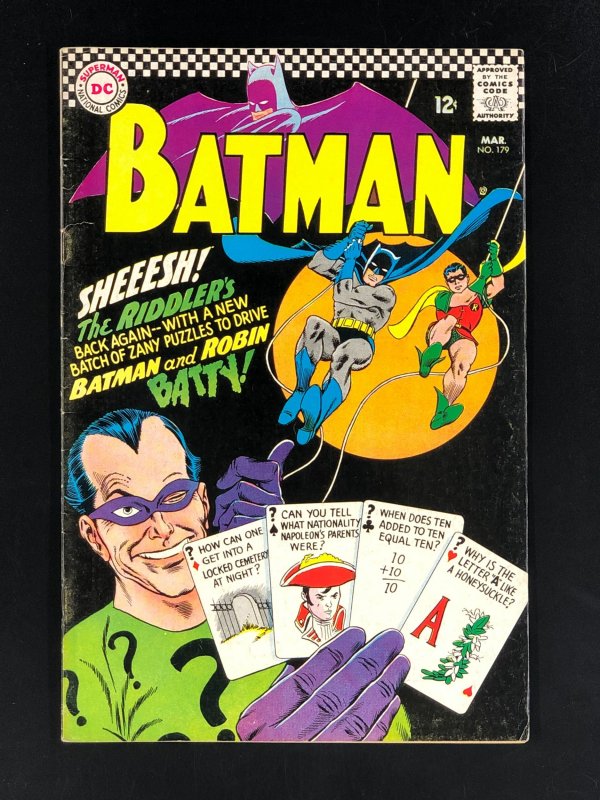 Batman #179 (1966) FN+ 2nd Riddler in the Silver Age!